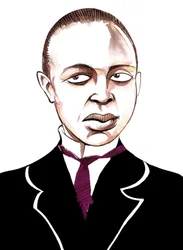 Scott Joplin, compositeur, pianiste et écrivain de musique ragtime américain (1868 - 1917) caricature
